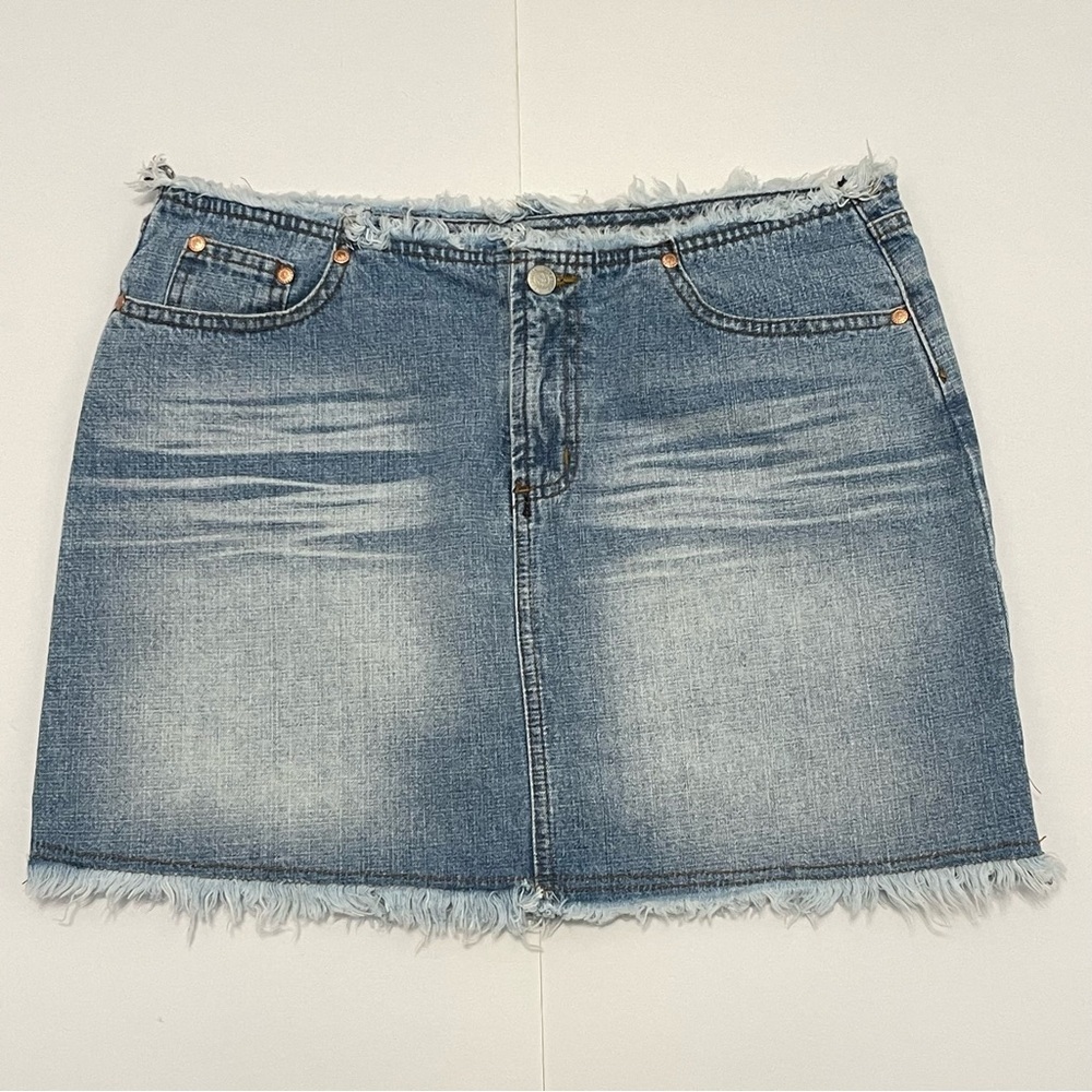 Y2K Vintage Paris Blues Originals Women’s Blue Jean Denim Mini Skirt 32in/Size11